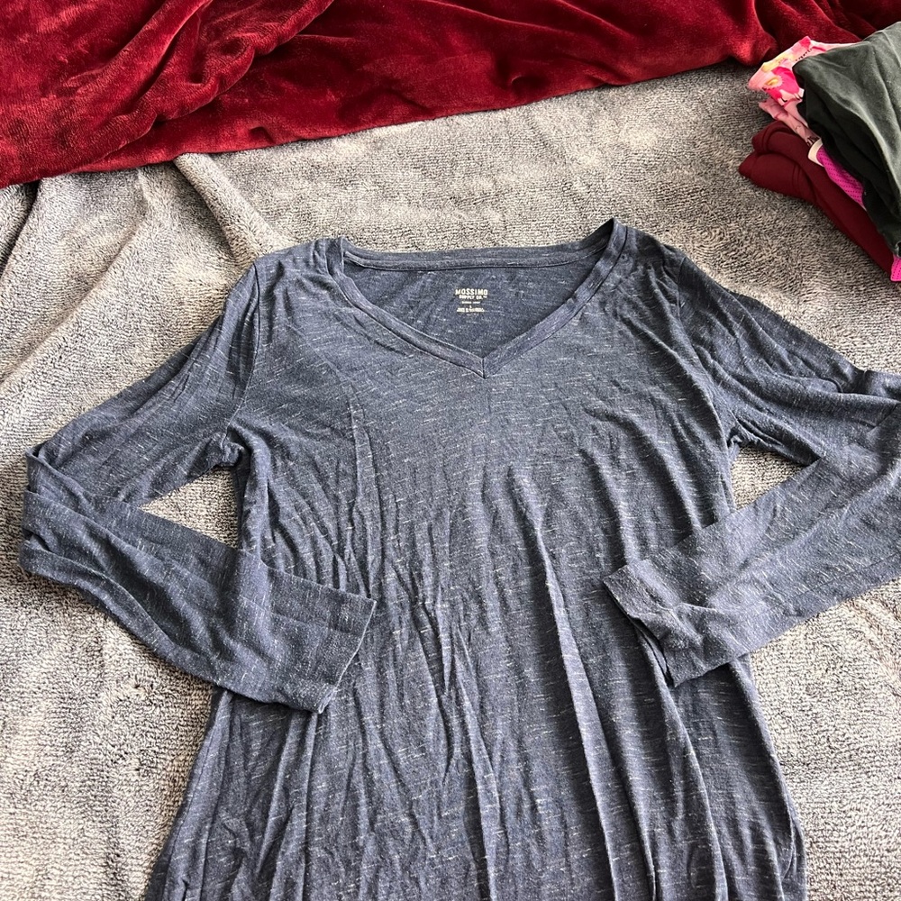 Heather Navy Long sleeve top